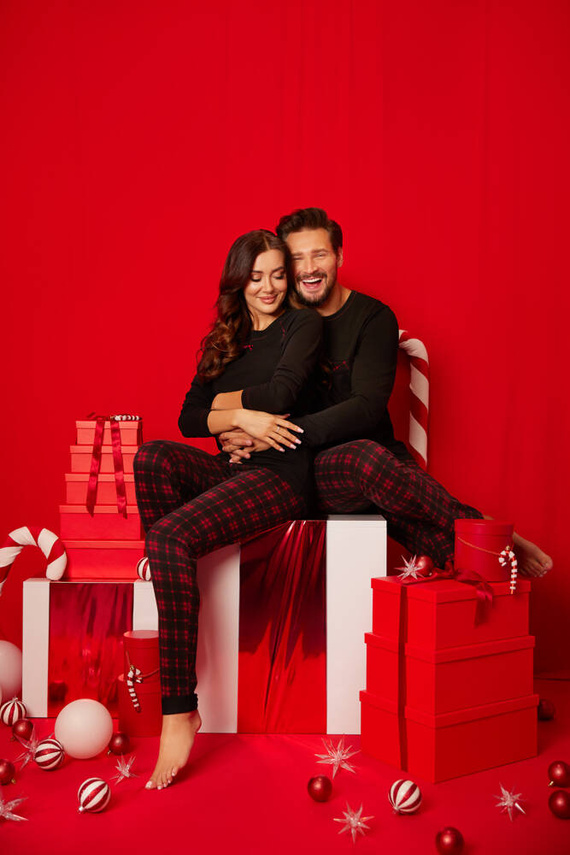 Ordesa Piżama Damska długi rękaw, długie spodnie Italian Fashion - czarny/druk