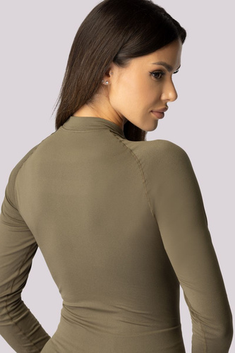 Alpha koszulka termoaktywna damska długi rękaw Spaio forest green