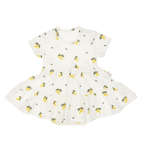 212159 Tola Sukienko-body z krótkim rękawem Nicol - kremowy