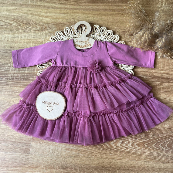 SB053 Sukienkobody z długim rękawem Mamatti