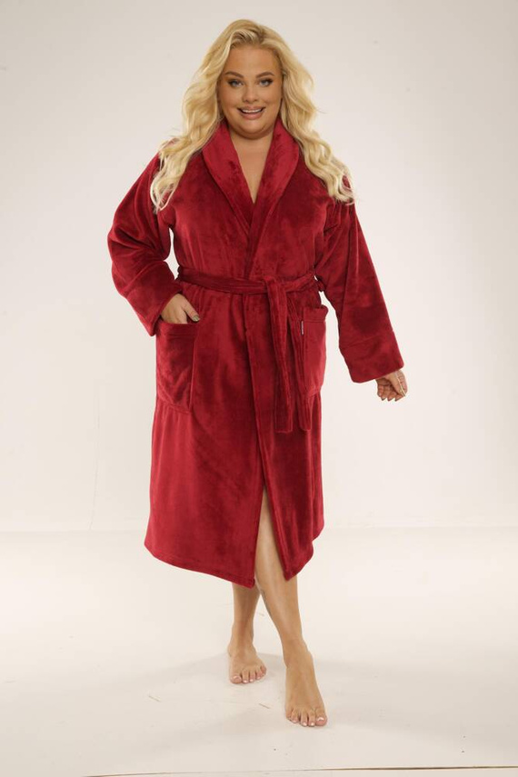 628 Abigail Długi Szlafrok damski Forex - bordo