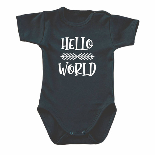 Body krótki rękaw "Hello World" Moocha biały