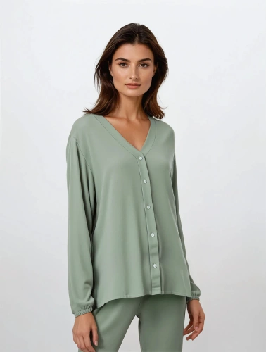 Pure Harmony piżama rozpinana Momenti Per Me mint