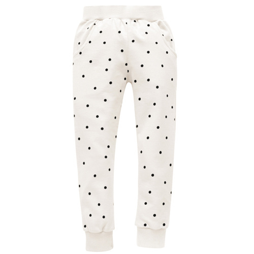 Tres Bien Spodnie dla dziewczynki Pinokio - ecru groszki