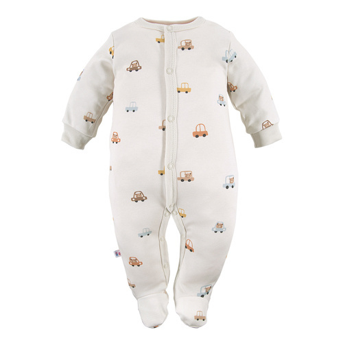 Cars & Bears Pajac niemowlęcy bawełniany Eevi - ecru
