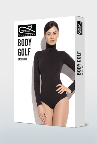 Gatta Body 5577 Golf damskie bezszwowe długi rękaw mikrofibra czarny