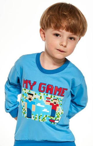 477/147 My Game Piżama chłopięca Cornette - niebieski