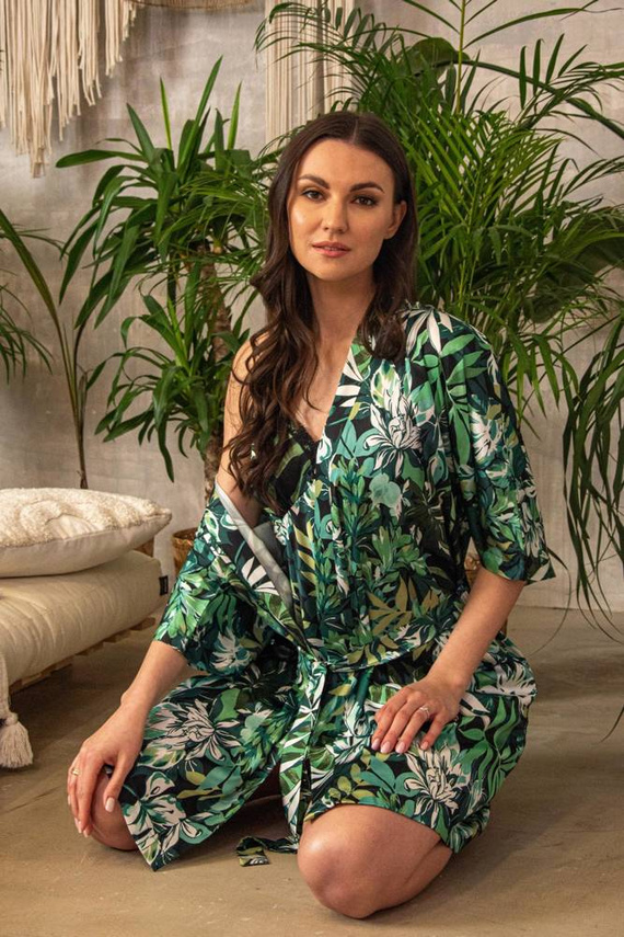 638 Lurdes Szlafrok damski De Lafense - zielony