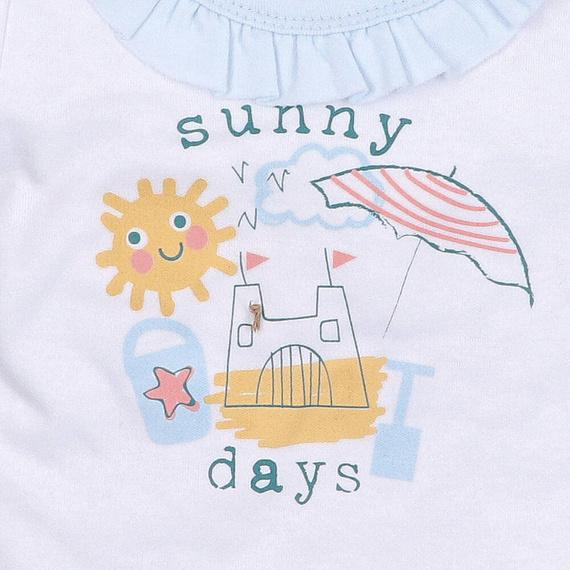 ABN-3944 Sunny T-shirt niemowlęcy z bawełny organicznej Nini biały