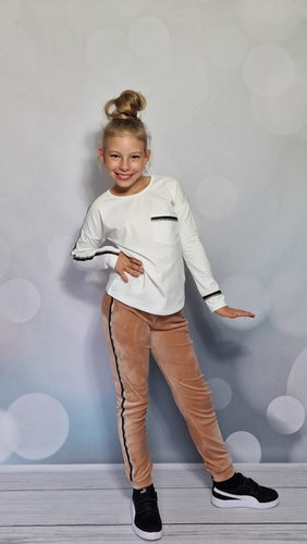 Nice bluzka z długim rękawem Bambarillo ecru-czarny