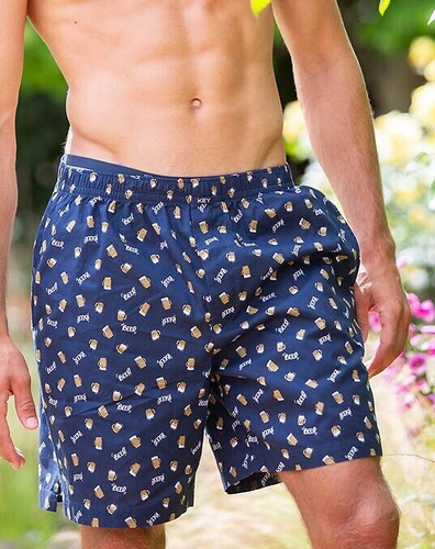 MXC 115 Spodenki piżamowe męskie Key granatowy