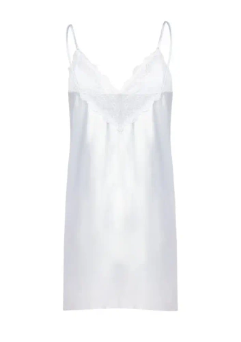 Frances Halka satynowa koszulka damska DKaren - biały