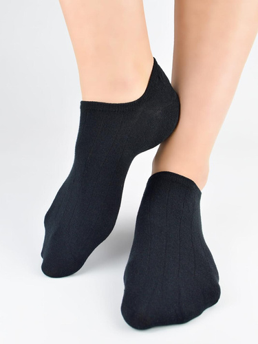 Stopki męskie Noviti ST075 silikon niewidoczne nie zsuwają się czarny