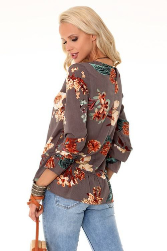 Aridanna Brown 85329 Elegancka bluzka damska Merribel  