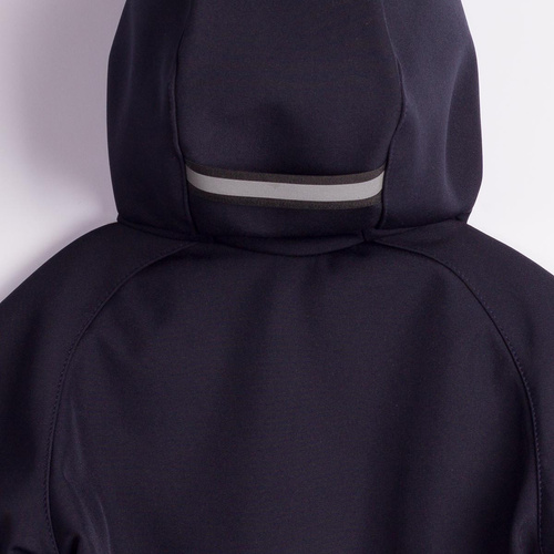 229004 Nicol Kurtka softshell chłopięca polar kaptur odblask- granatowa