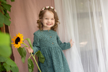 Tres Bien Sukienka z długim rękawem Pinokio - zielony