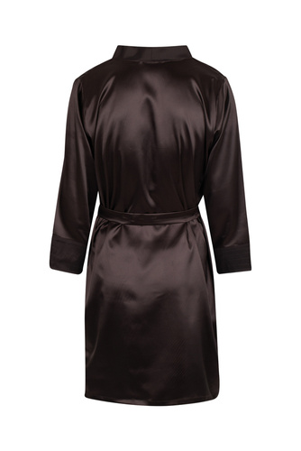 Ares Szlafrok męski satynowy ByShelly - brązowy