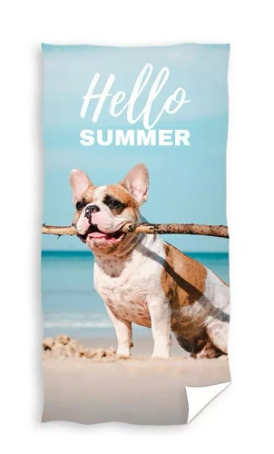 Pies na plaży Ręcznik plażowy dziecięcy Carbotex | 100% bawełna, 310 g/m²