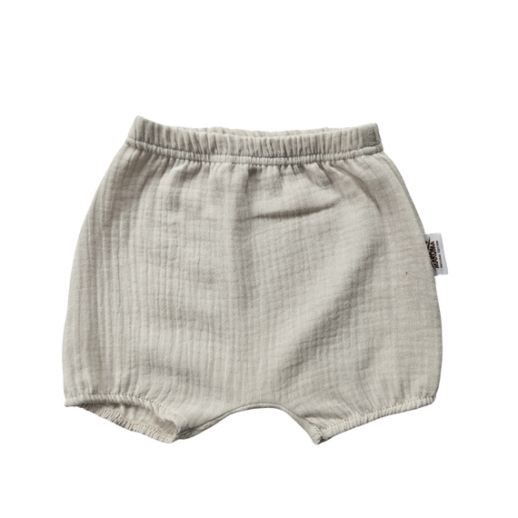 Bloomersy niemowlęce Just Muslin 40235BE Makoma beige– muślin 100% bawełna, na gumce