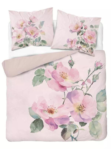 5426 A Pościel 3D z mikrofibryz pastelowymi dzikimi różami – Detexpol