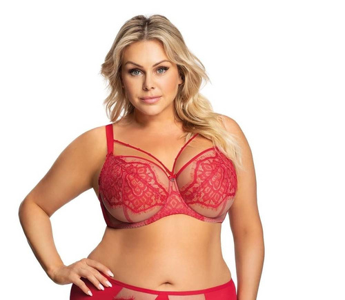 Gorsenia K 616 Memphis Figi damskie Brazyliany czerwony