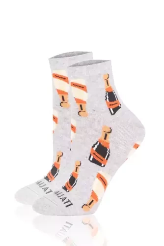 S153Z Prosecco Skarpety zakostki Italian Fashion - jasny melanż