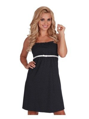 918 Kropki Koszula nocna na ramiączkach Forex - granat