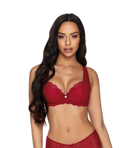 M-3343/22 Lou Biustonosz Usztywniany Mat czerwony