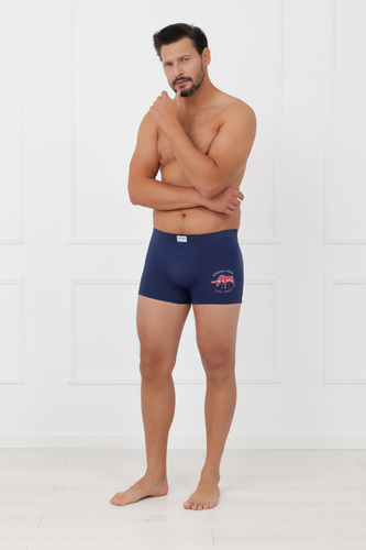 Bokserki męskie Fernando Italian Fashion bawełna elastan dopasowane-granatowy
