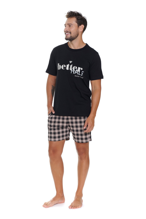5342 "The best" Piżama Męska Doctor Nap - black