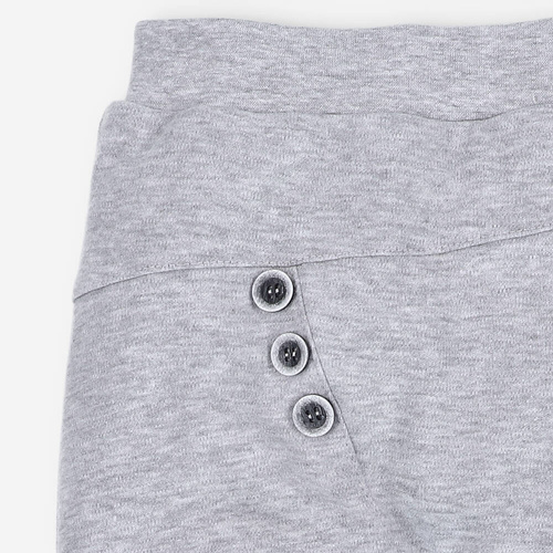 ABN-4630 Space Tour Spodnie niemowlęce z bawełny organicznej Nini szary