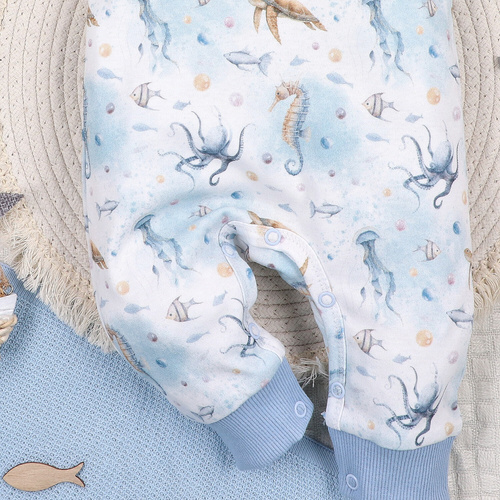 ABN-5452 Sea Of Joy Rampers niemowlęcy Nini – bawełna organiczna, wygodne napy