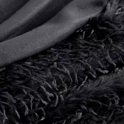 Adore Koc narzuta włochacz futrzak Eurofirany czarny