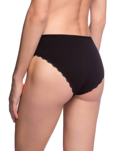 L-VIS1561 BI A'2 Figi Damskie Lama czarny beżowy