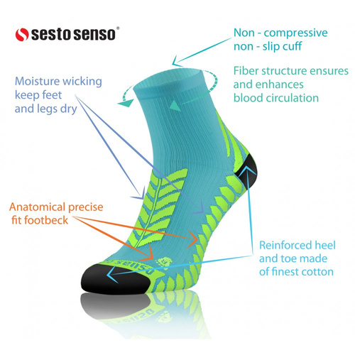 Sport Socks Skarpety sportowe Sesto Senso turkusowy