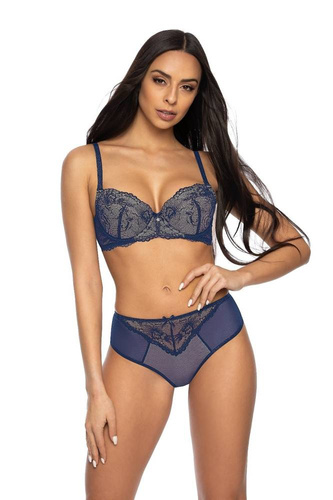 M-3530/11 Percy Biustonosz Push-up Mat granatowy