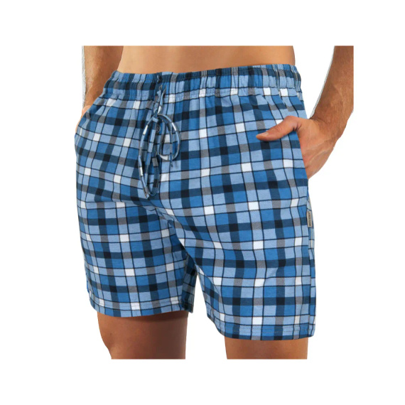 2182/10 Rozpinana Piżama Męska, krótkie spodenki Sesto Senso - granatowy 