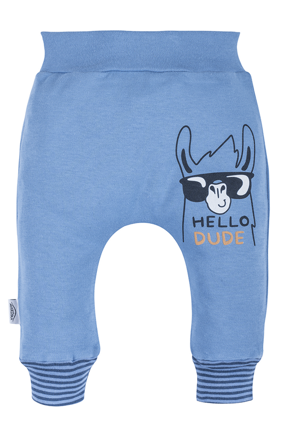 10227 "Hello Dude" Spodnie niemowlęce Makoma niebieski