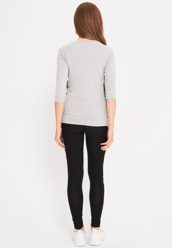 Bluzka ciążowa i do karmienia rękaw 3/4 Basic szary