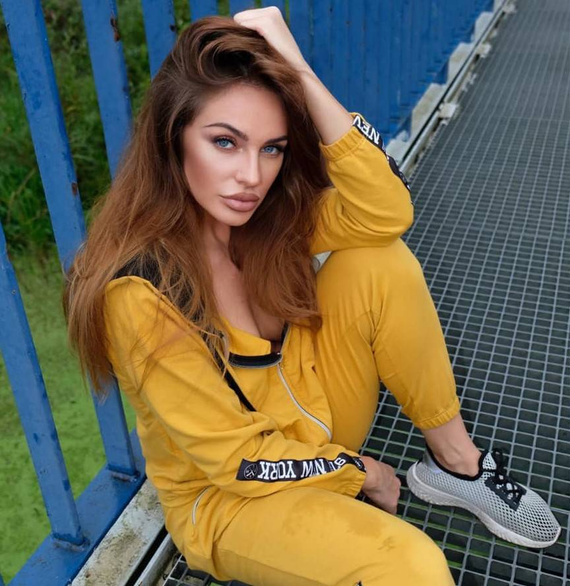 619 New York dres damski Forex - miodowy