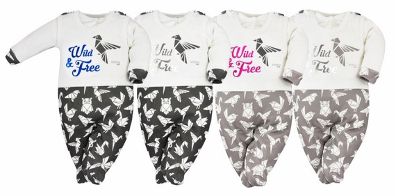 Komplet niemowlęcy "ORIGAMI" Koala czarno-niebieski