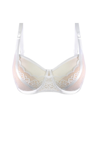 19187 Dots Biustonosz półusztywniany semi-soft Mediolano biały