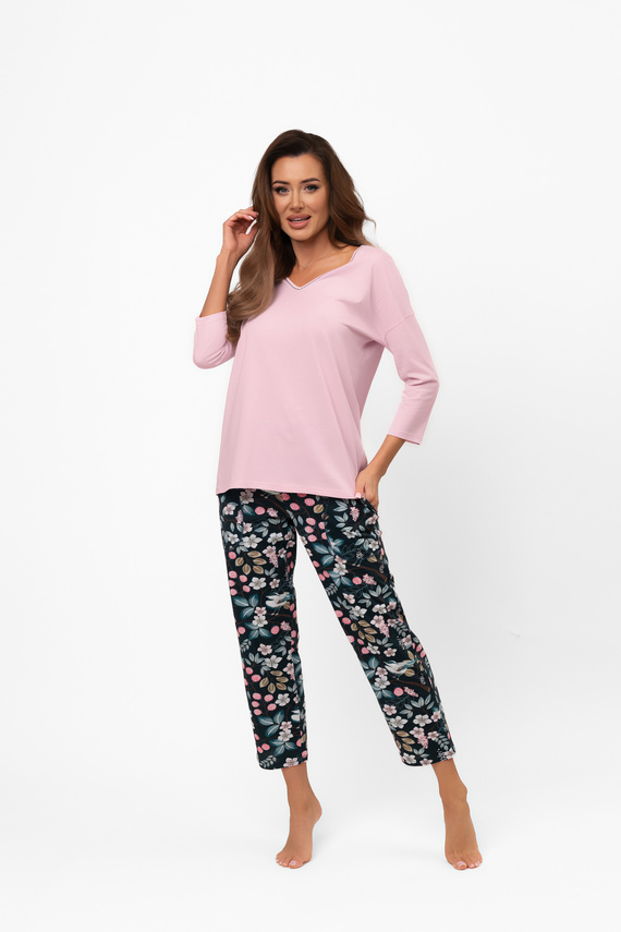 Piżama damska bawełniana Marisal – bluzka 3/4, spodnie 7/8 Italian Fashion  