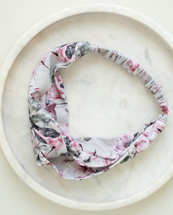 Opaska do włosów na gumce Milk&Love jasna mięta