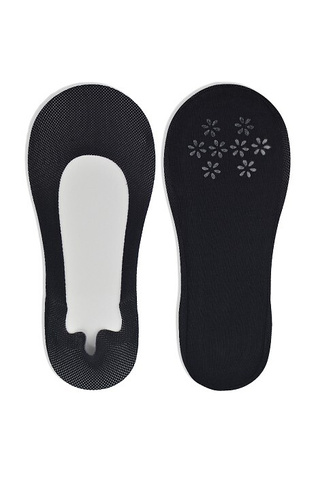 SN041 Laser Silikon ABS Baleriny stopki damskie Noviti - czarne