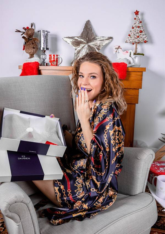 DK-P Flowers Podomka damska DKaren - czarny 014