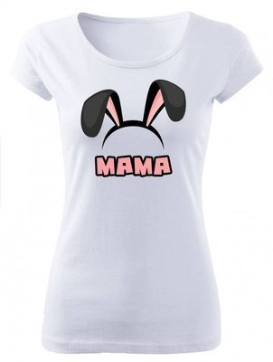 "Mama Wielkanoc" koszulka damska Moocha biały