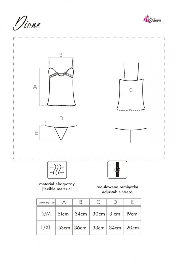 Dione LC 90013 Zestaw 2-częściowy LivCo Corsetti Fashion  