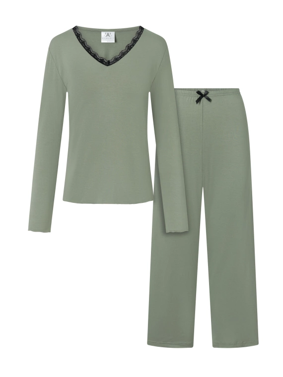 Emerald Dreams Piżama damska Momenti Per Me green