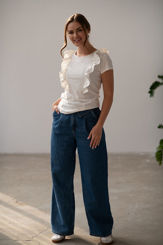 Milky Waves bluzka do karmienia z krótkim rękawem Milk&Love śmietankowy